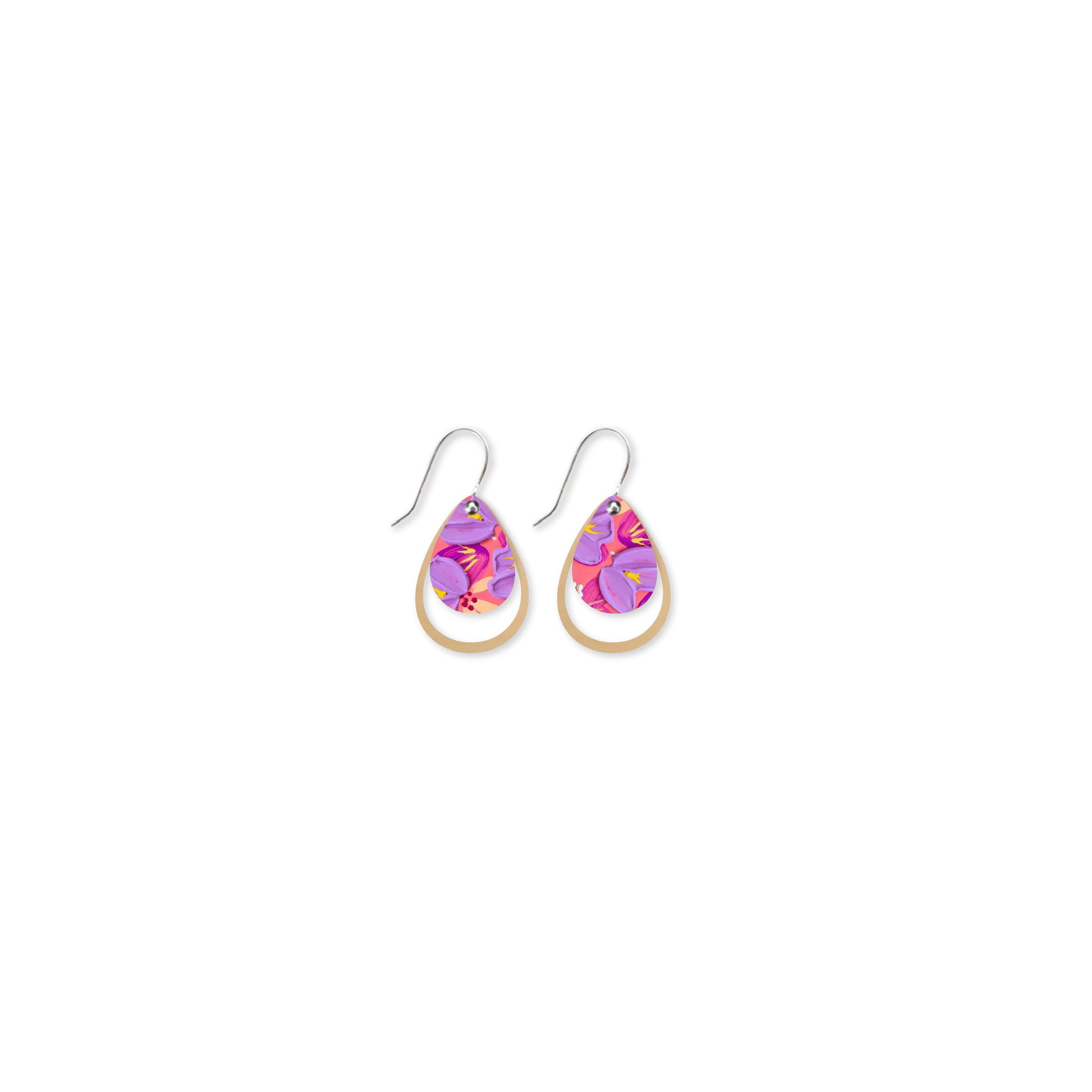 ALEX MASON SORBET BLOOMS LAYERED ICONIC OUTLINE DROP EARRING