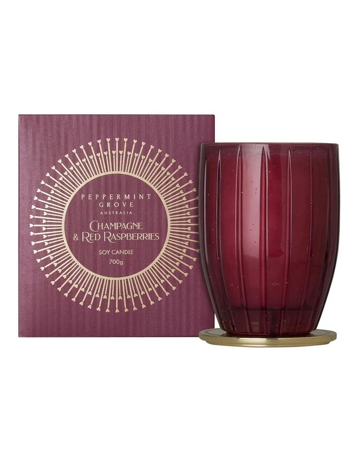 CHAMPAGNE & RED RASBERRIES SOY CANDLE