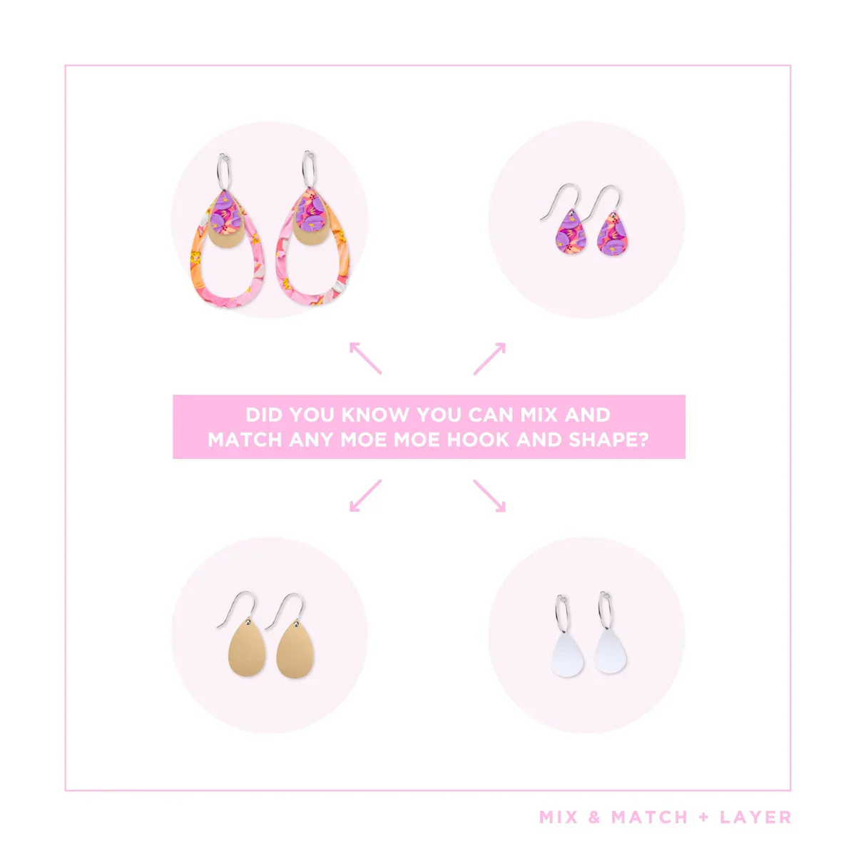 ALEX MASON SORBET BLOOMS TRINITY TEAR PACK EARRING