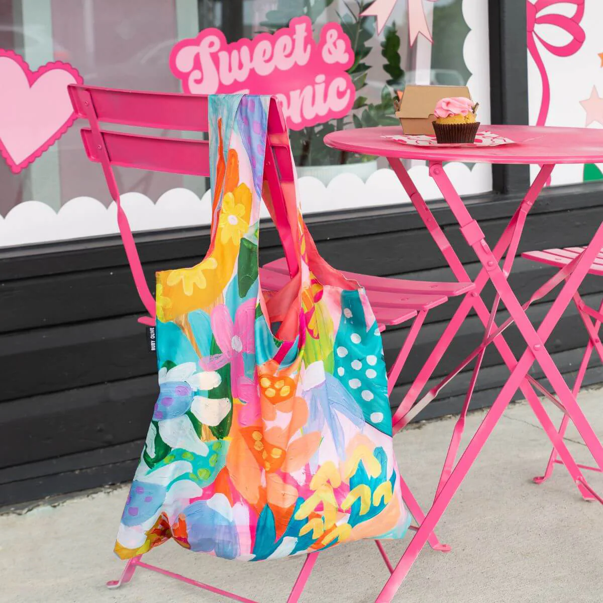 STEPH CHAPMAN FLOWER JOY REUSABLE SHOPPER BAG