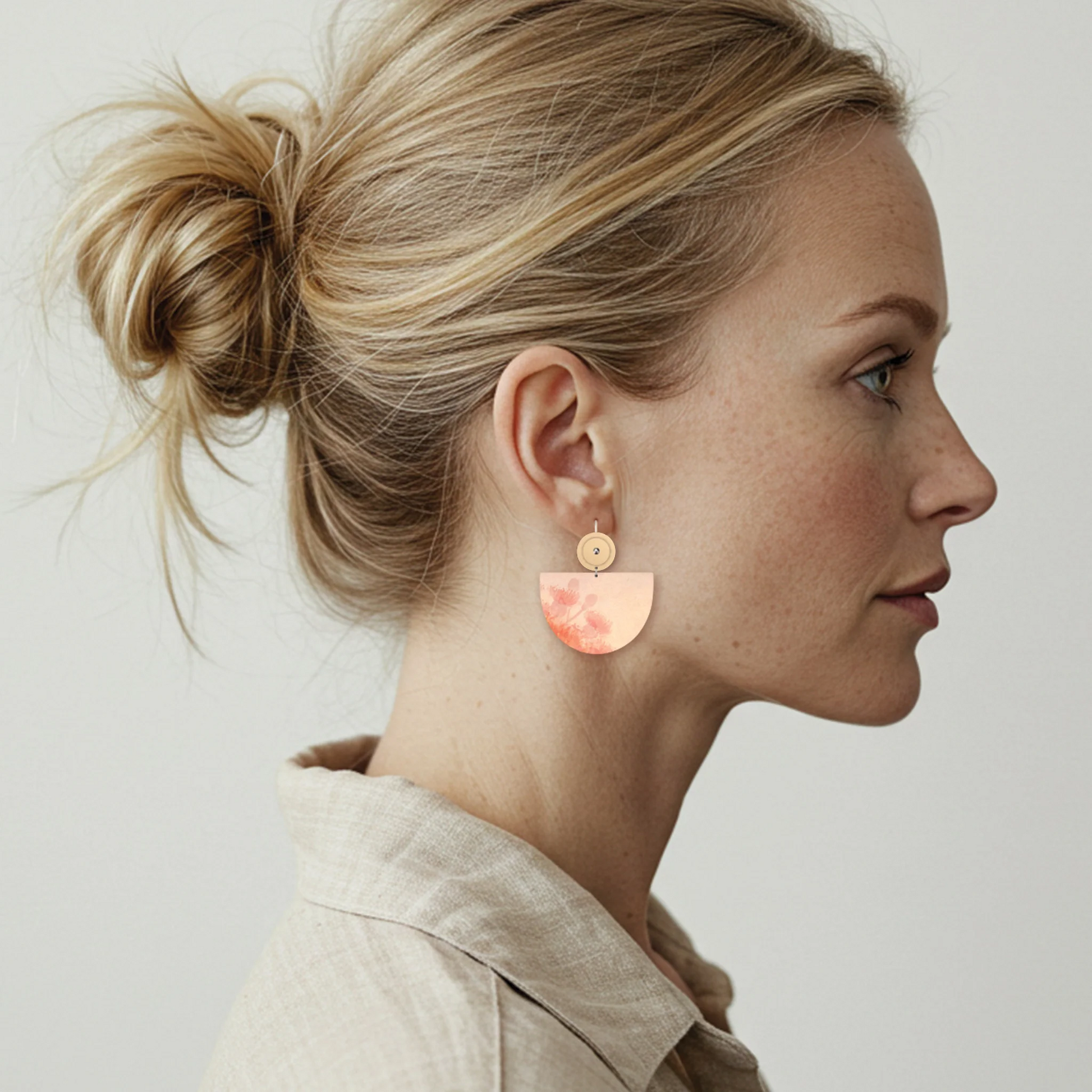 ELLIS ROWAN MISTY LARGE BELL CIRCLE DROP EARRINGS