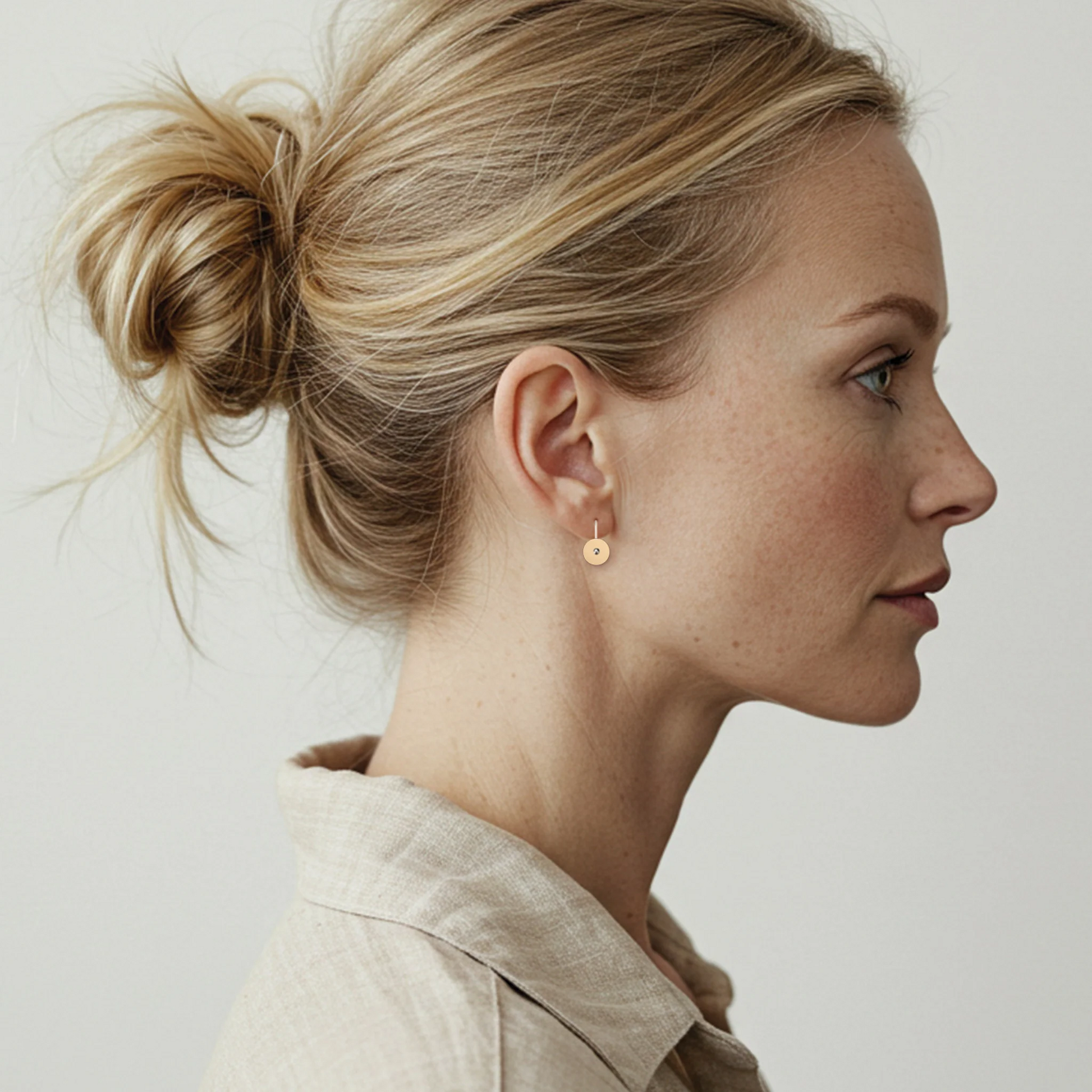 ELLIS ROWAN MISTY LARGE BELL CIRCLE DROP EARRINGS