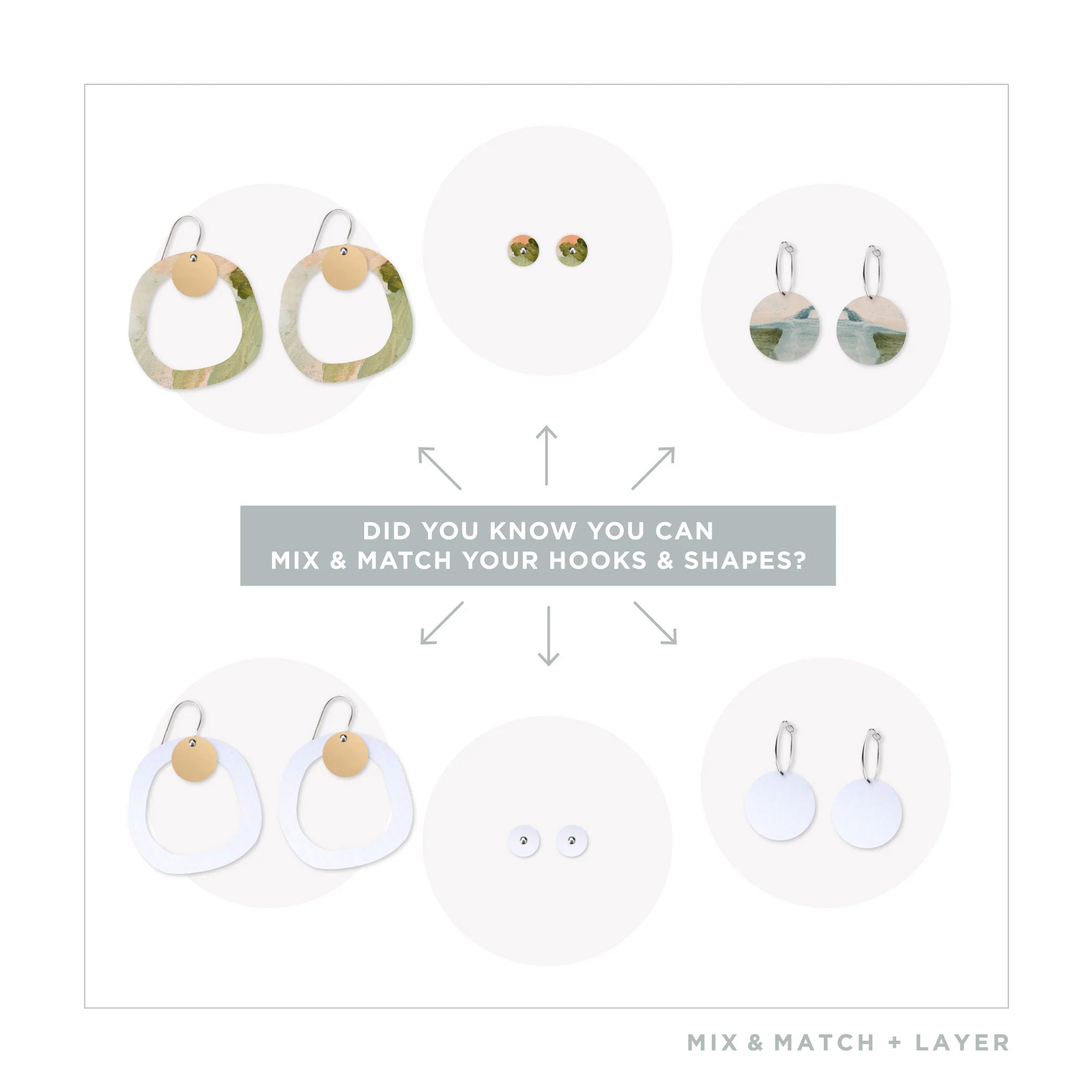 KIASMIN 2 AURA CIRCLE PARTY PACK EARRINGS