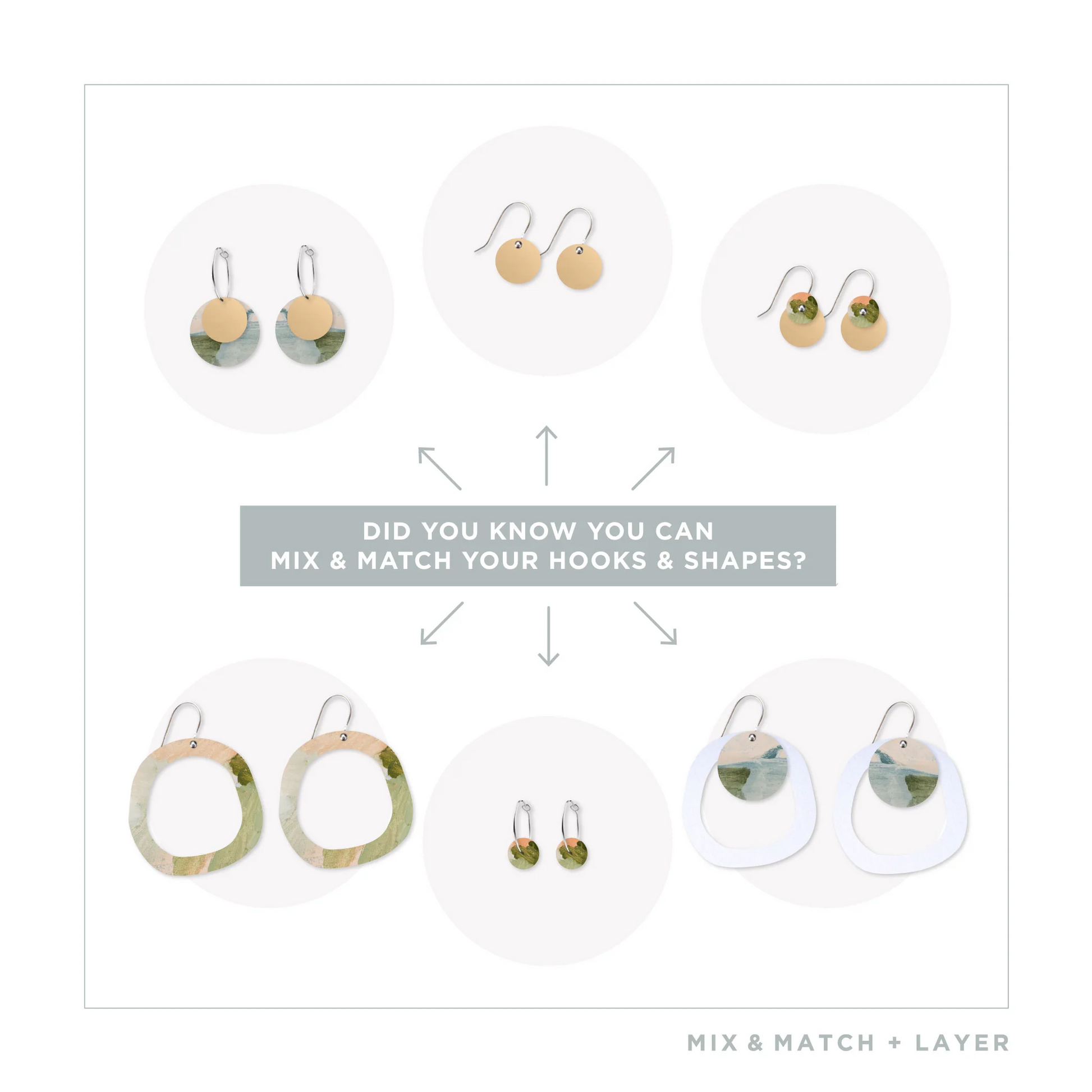 KIASMIN 2 AURA CIRCLE PARTY PACK EARRINGS