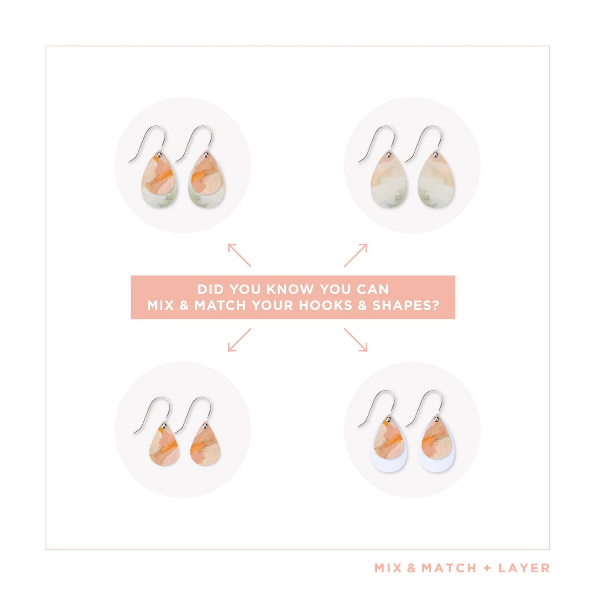 KIASMIN 2 SUNSET DOUBLE TEAR DROP EARRINGS