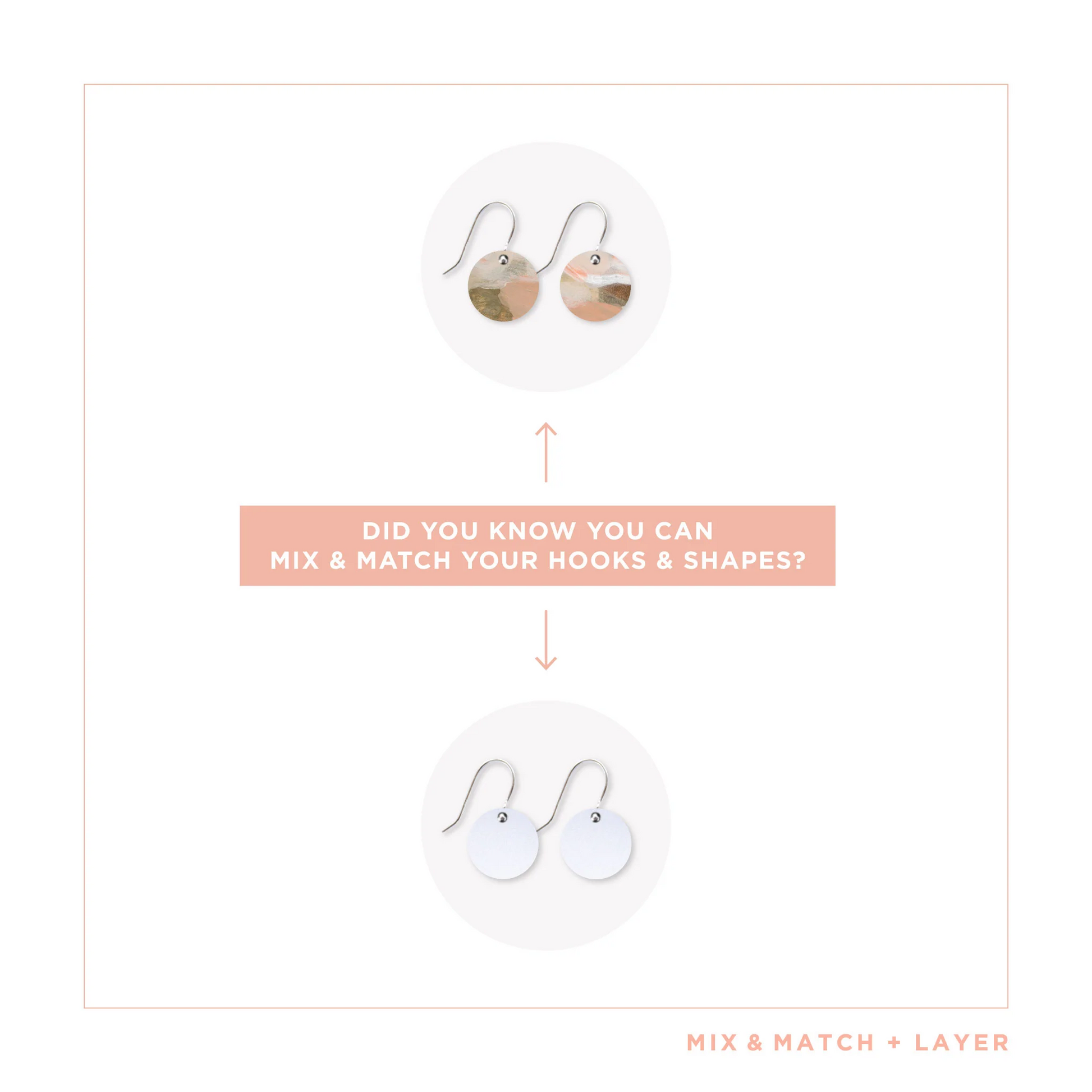 KIASMIN 2 SUNSET SMALL CIRCLE DROP EARRINGS