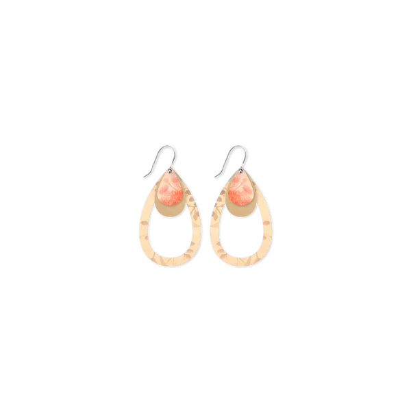 ELLIS ROWAN MISTY LAYERED OUTLINE TEAR DROP EARRINGS