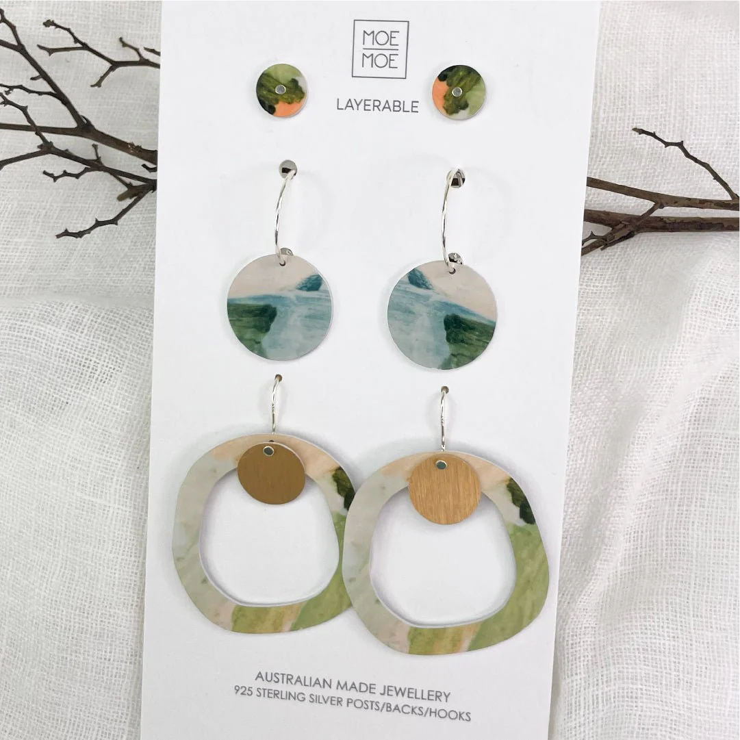 KIASMIN 2 AURA CIRCLE PARTY PACK EARRINGS