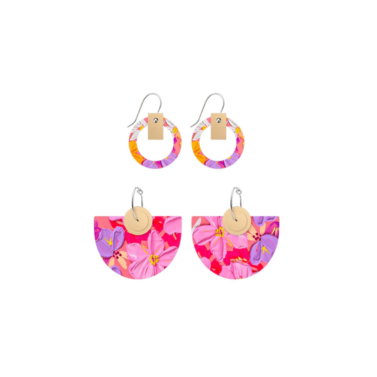 ALEX MASON SORBET BLOOMS BELL HALO PACK EARRING