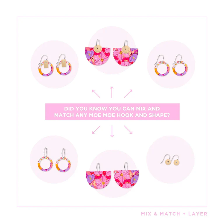 ALEX MASON SORBET BLOOMS LAYERED FAN HOOP EARING