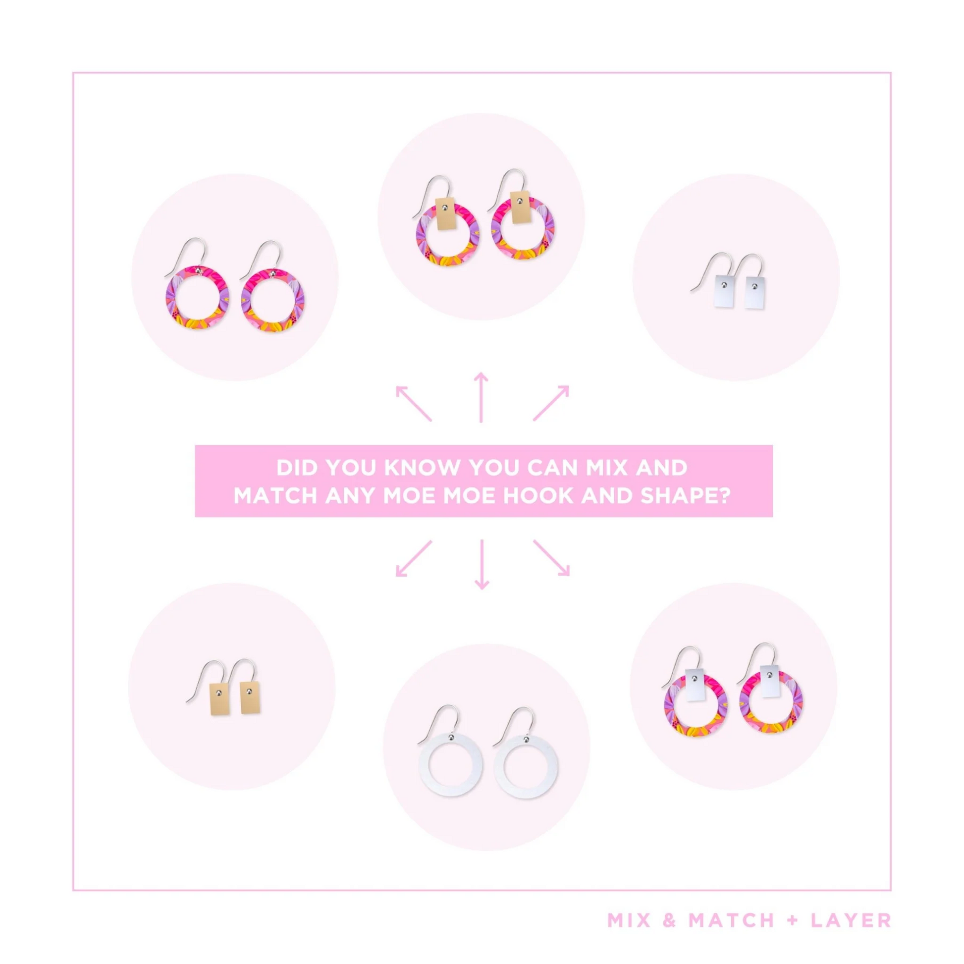 ALEX MASON SORBET BLOOMS SMALL ORBIT DROP EARRING