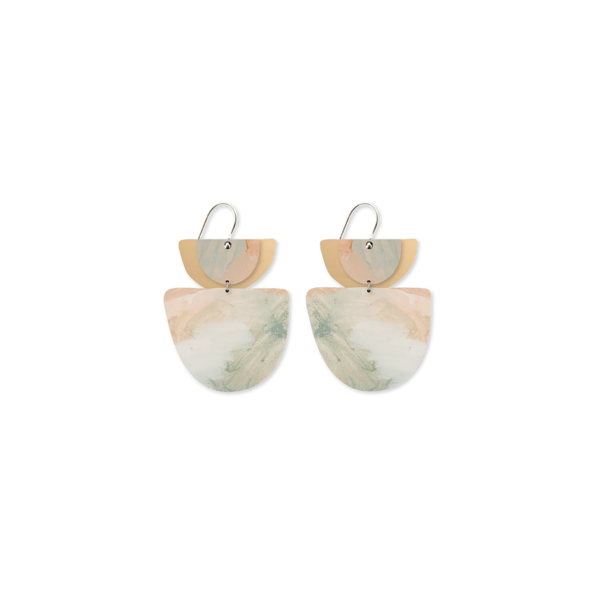 KIASMIN 2 AURA LAYERED DOUBLE BELL DROP EARRINGS