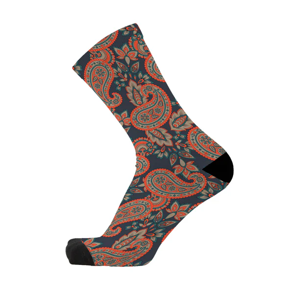 RED FOX SOX - LARGER SIZING | VINTAGE PAISLEY