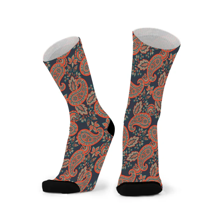 RED FOX SOX - LARGER SIZING | VINTAGE PAISLEY