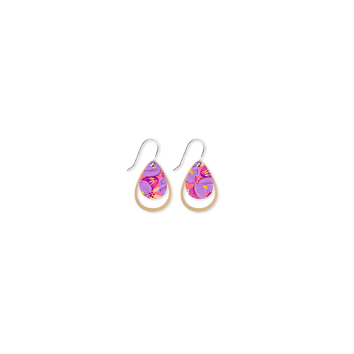 ALEX MASON SORBET BLOOMS LAYERED ICONIC OUTLINE DROP EARRING