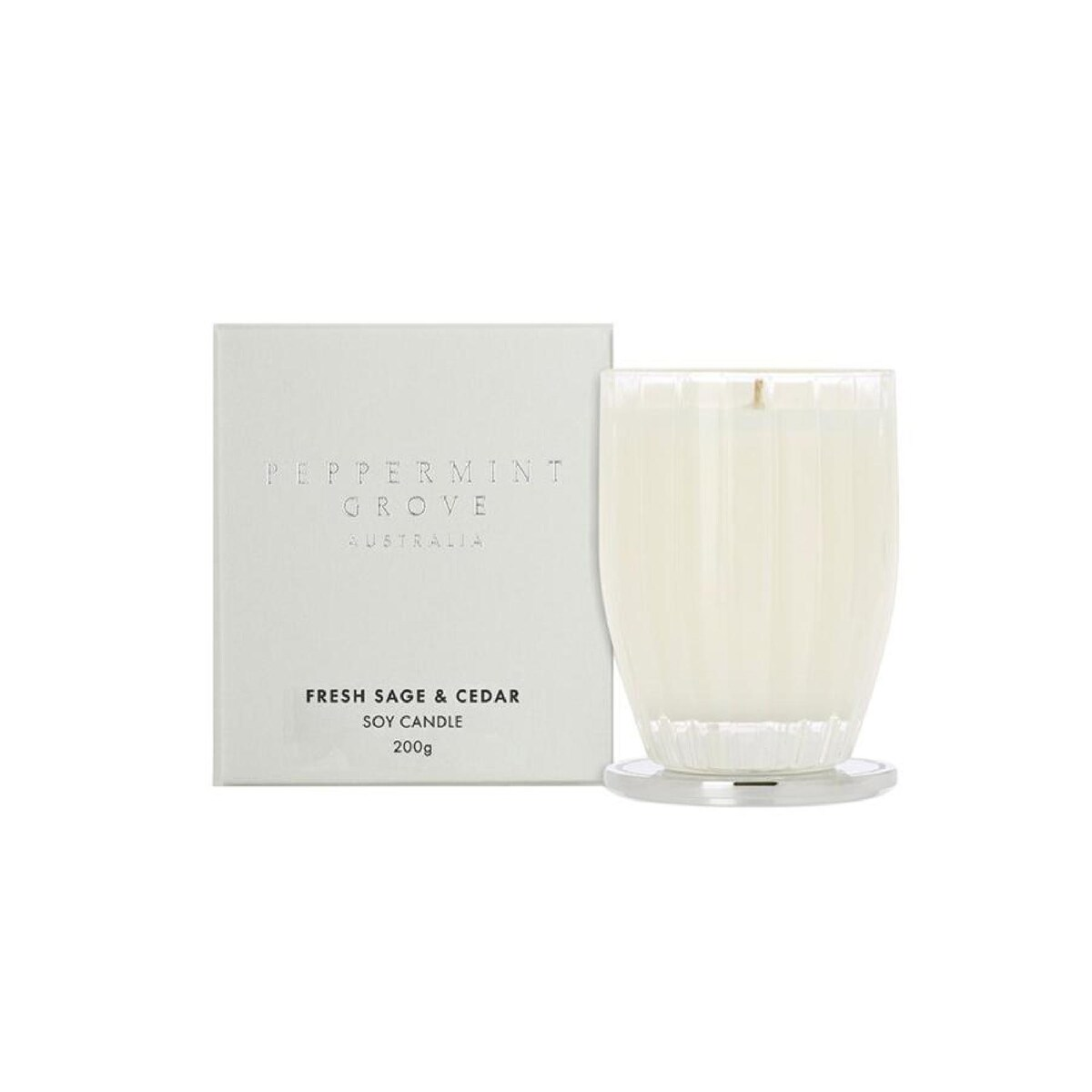 PEPPERMINT GROVE - SOY CANDLE | FRESH SAGE & CEDAR 200G