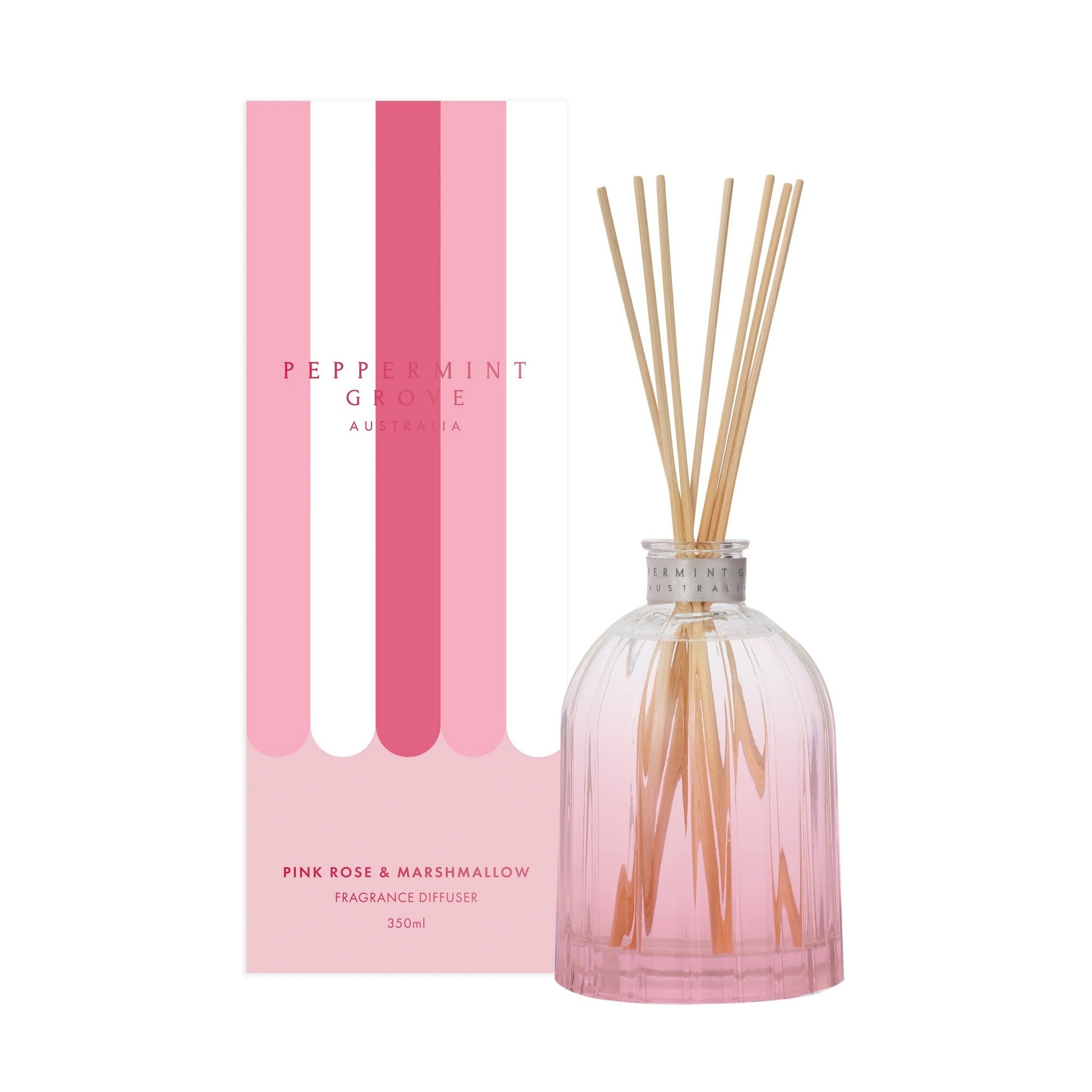 PEPPERMINT GROVE - REED DIFFUSER | PINK ROSE & MARSHMALLOW 350ML