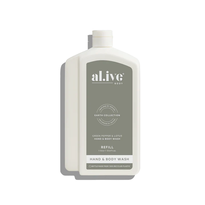 AL.IVE BODY - WASH REFILL | GREEN PEPPER & LOTUS 1L