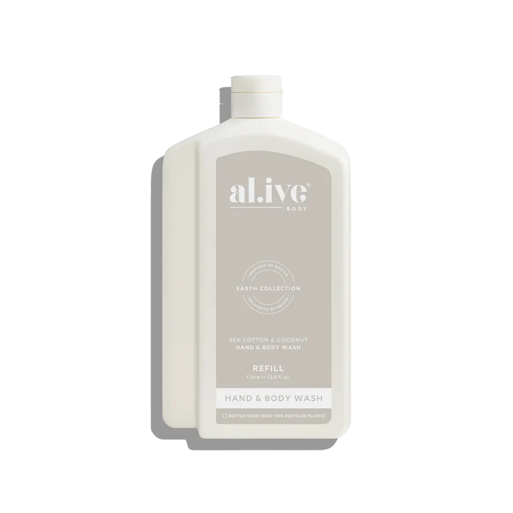 AL.IVE BODY - WASH REFILL | SEA COTTON & COCONUT 1L