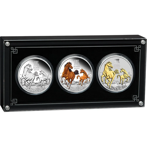2026 YEAR OF THE HORSE 1OZ SILVER TRIO