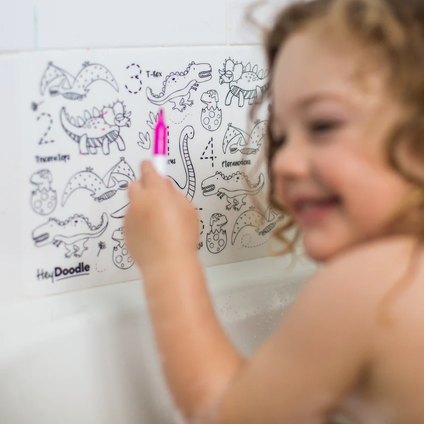 HEY DOODLE - MINI COLOURING AND DOODLE MAT | DINOROAR