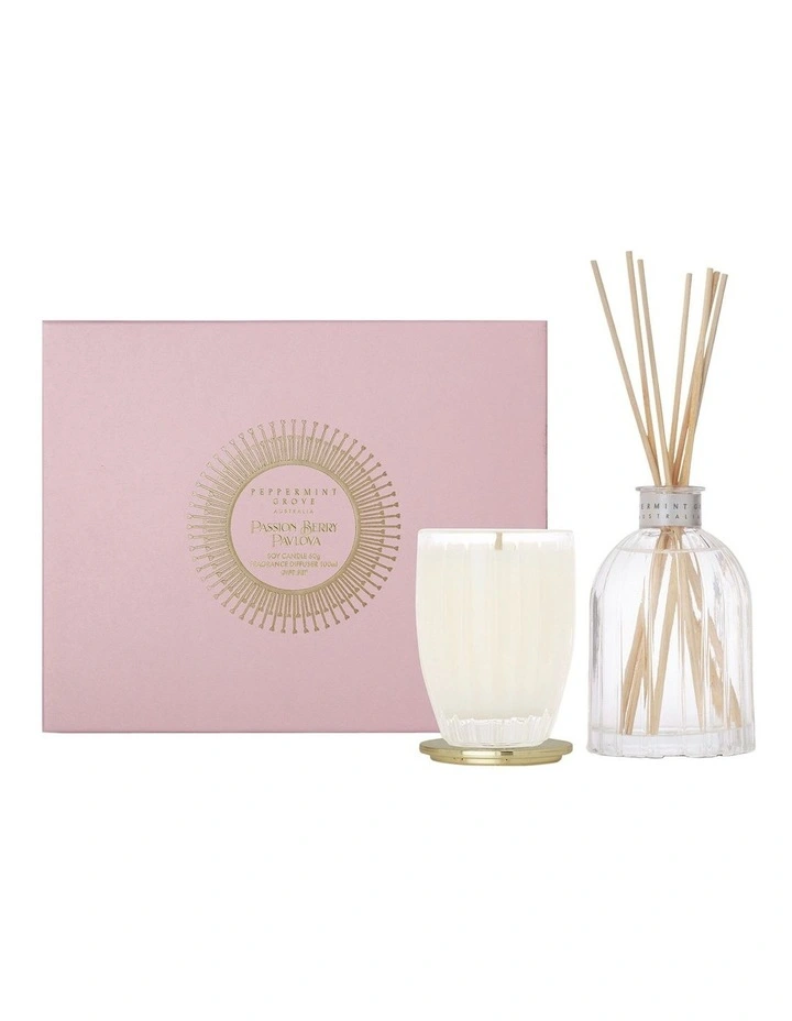 MINI CANDLE & DIFFUSER GIFT SET | PASSION BERRY PAVLOVA