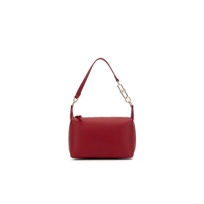 BLACK CAVIAR ELODIE DEEP RED TOP HANDLE CROSSBODY BAG