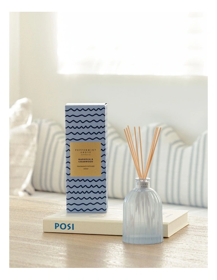 PEPPERMINT GROVE - REED DIFFUSER | MAGNOLIA & CEDARWOOD 350ML
