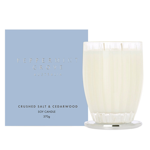 CRUSHED SALT & CEDARWOOD SOY CANDLE 370G