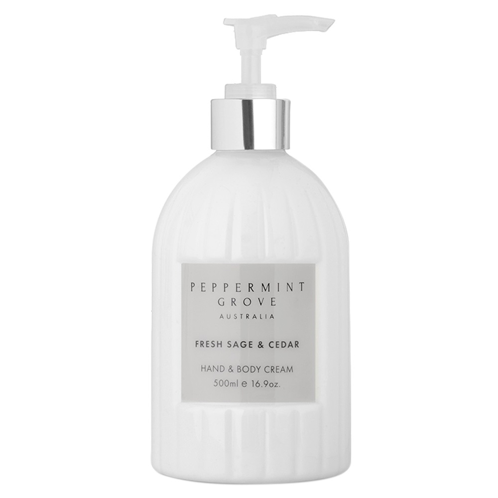 FRESH SAGE & CEDAR HAND & BODY CREAM PUMP 500ML