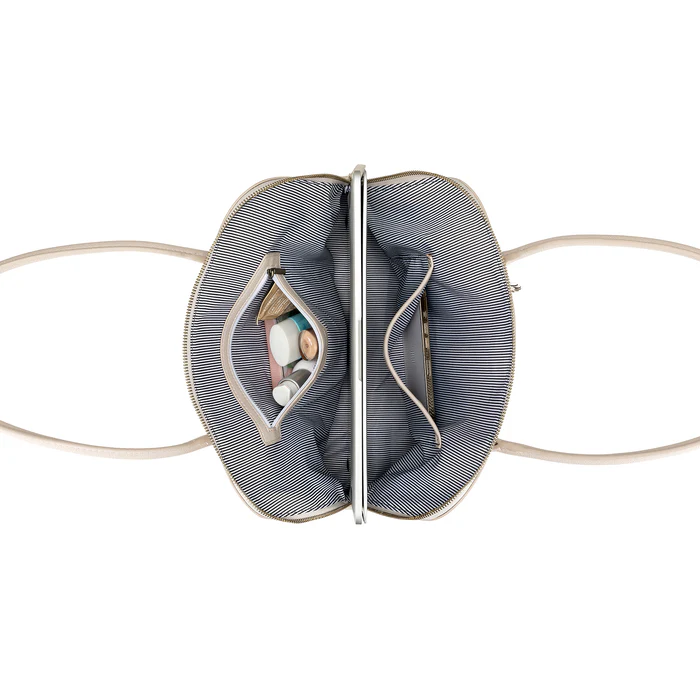 BLACK CAVIAR | FRANCESCA OATMEAL 3 PIECE HANDBAG