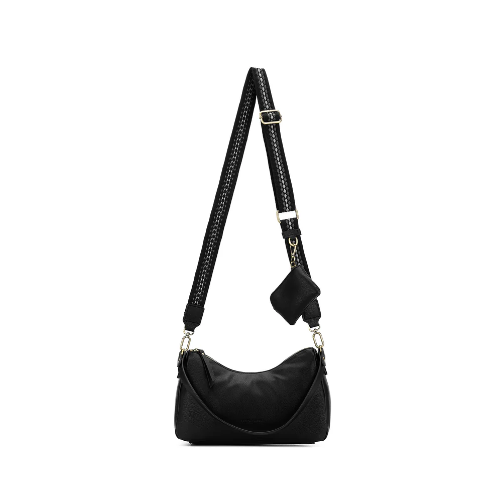 BLACK CAVIAR CLAUDETTE BLACK SHOULDER CROSSBODYBAG