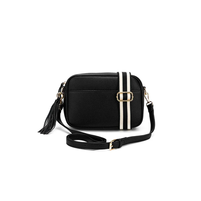 BLACK CAVIAR INDIE BLACK CROSSBODY BAG [CLR:BLACK]