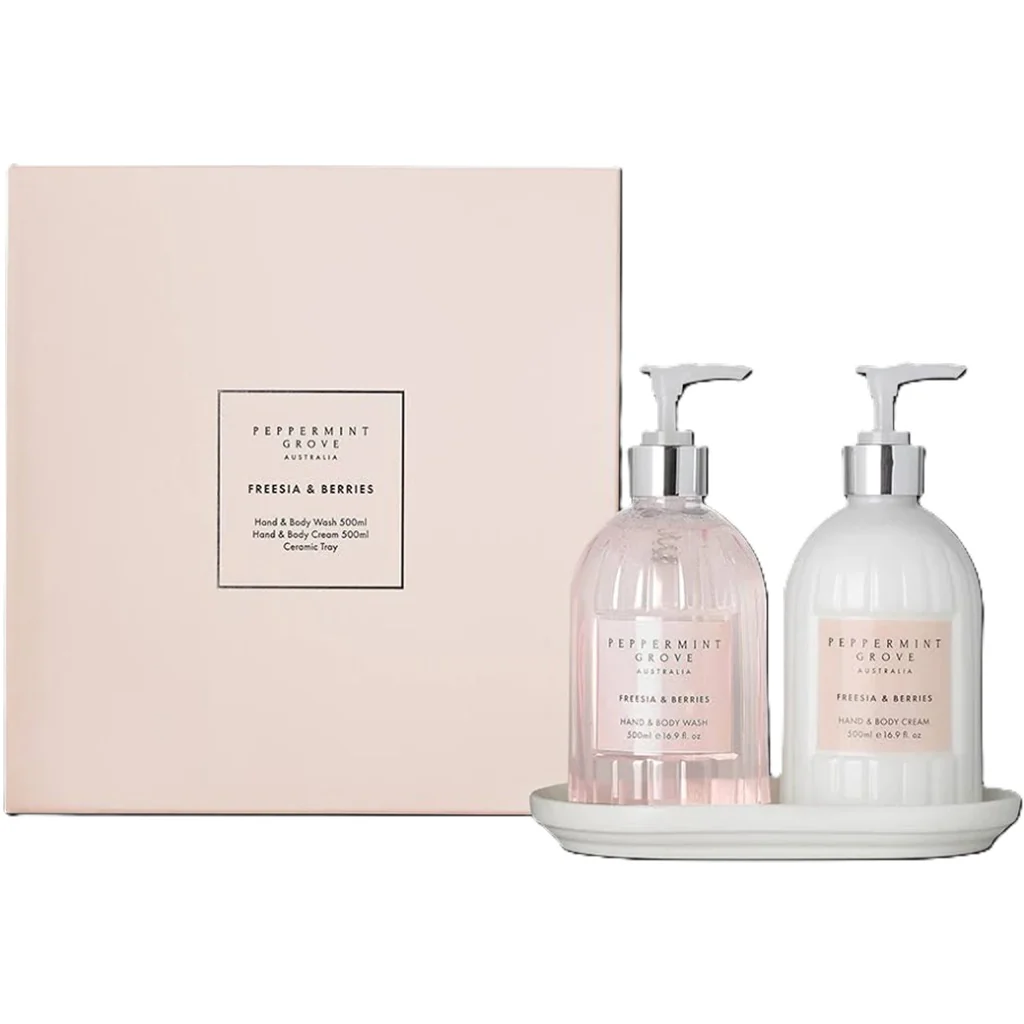PEPPERMINT GROVE - HAND & BODY WASH + CREAM SET | FREESIA & BERRIES 500ML
