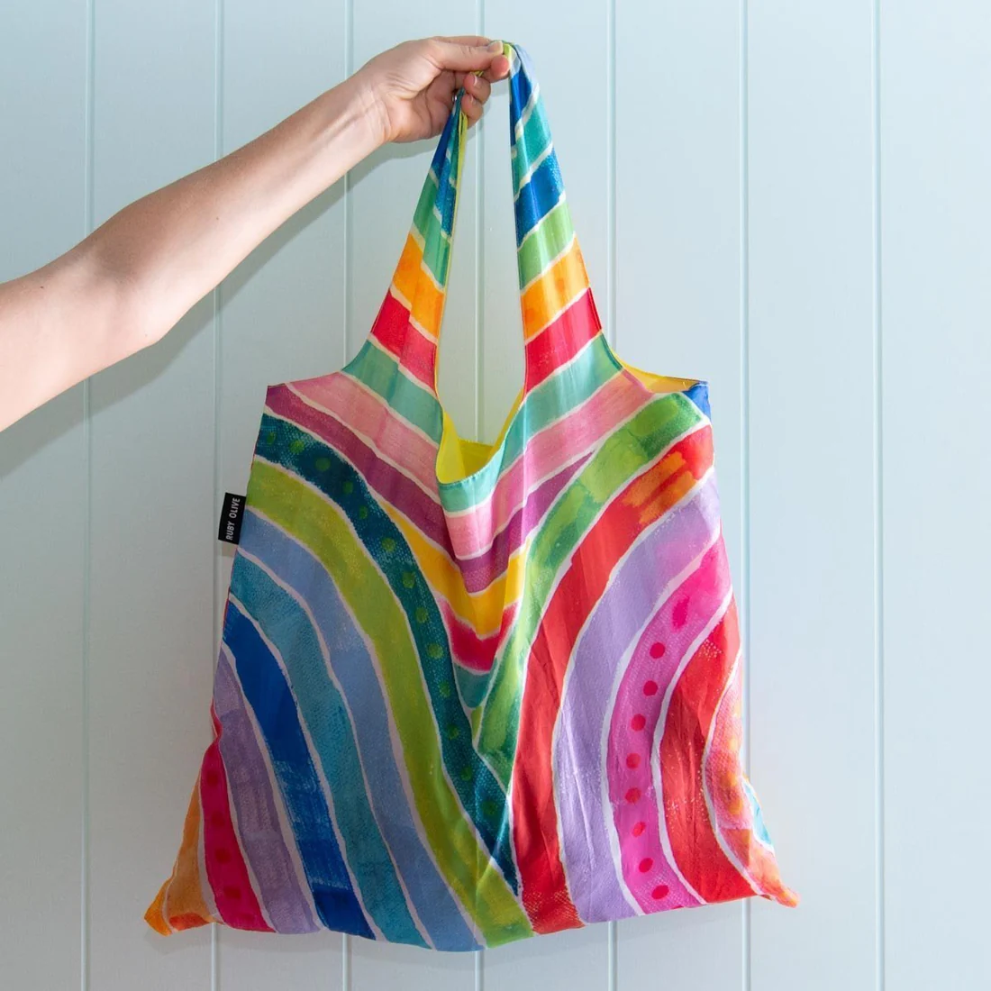 LORDY DORDIE RAINBOW REUSABLE SHOPPER BAG 