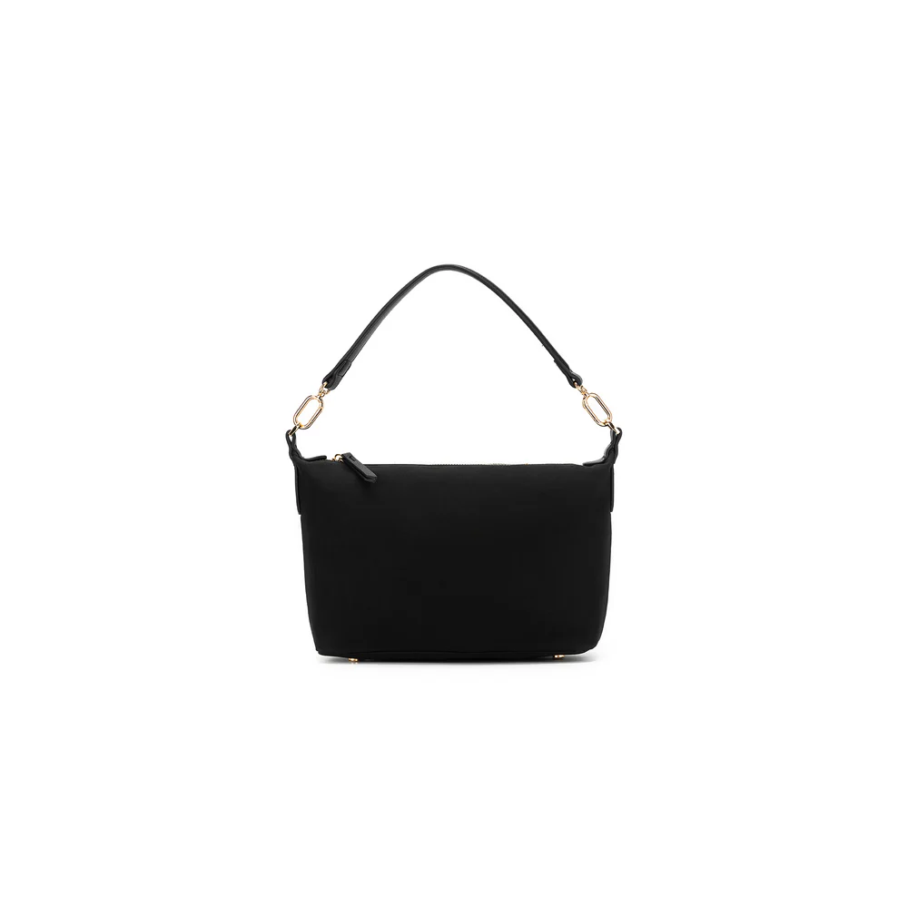 BLACK CAVIAR ROBIN SUEDE TOP HANDLE CROSSBODY BAG