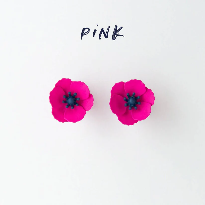 POPPY GARDEN EARRINGS - PINK