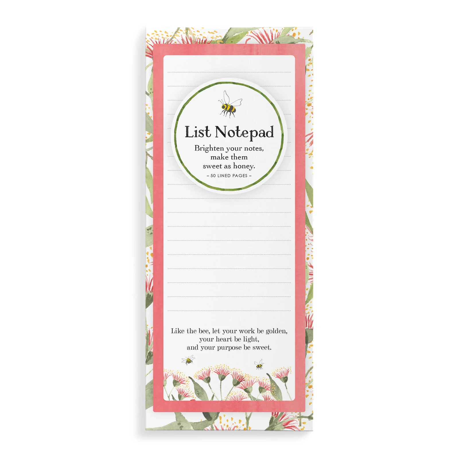 TWIGSEEDS - MAGNETIC LIST NOTEPAD | FLOWERING GUM