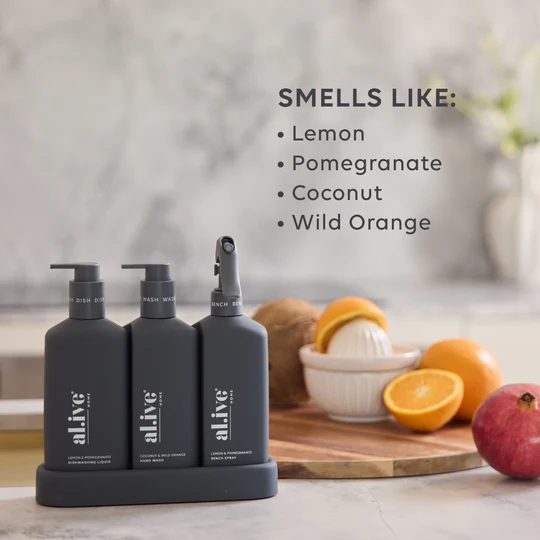 AL.IVE HOME - KITCHEN TRIO | LEMON & POMEGRANATE + COCONUT & WILD ORANGE