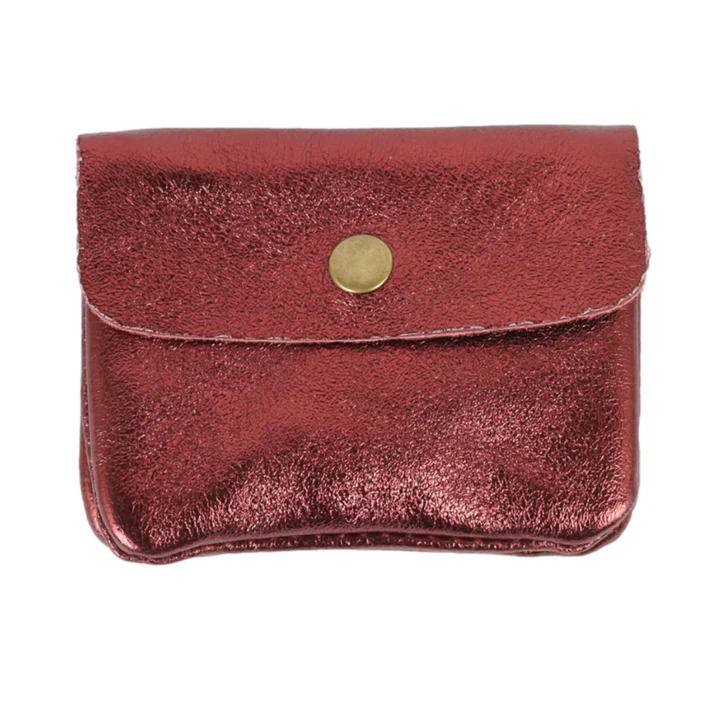 MAISON FANLI - COIN PURSE | METALLIC BORDEAUX