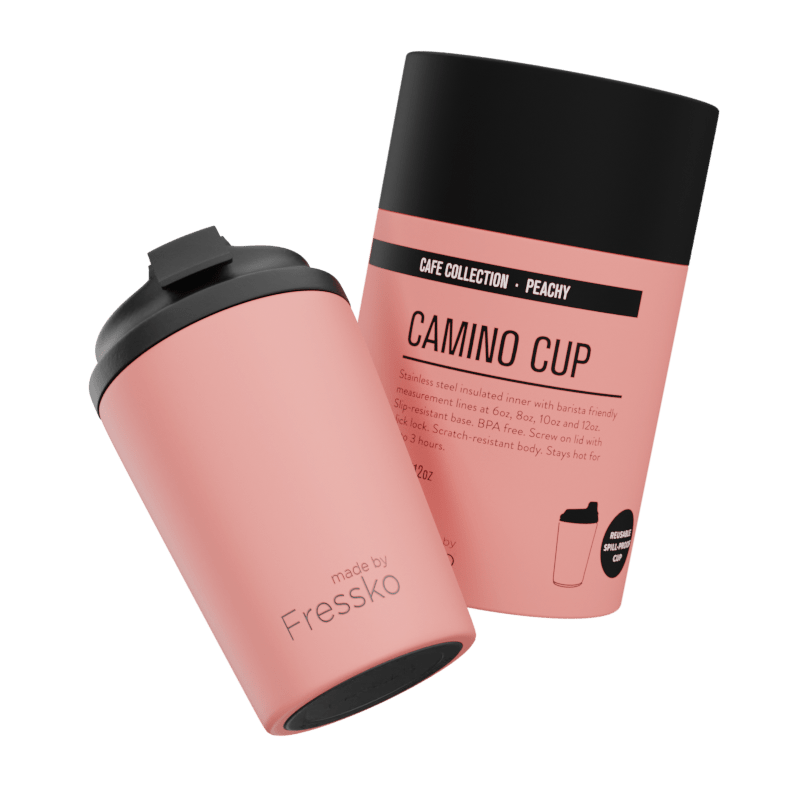 MADE BY FRESSKO - CAMINO CUP 12OZ | STAINLESS STEEL INTERIOR | PEACHY