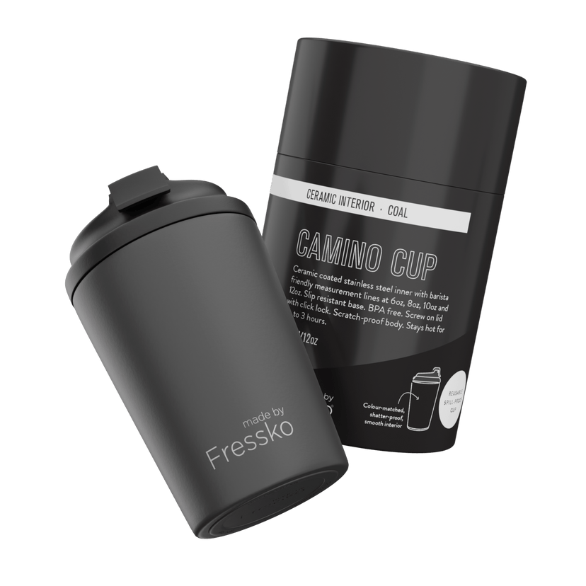 MADE BY FRESSKO - CAMINO CUP 12OZ | CERAMIC INTERIOR | COAL