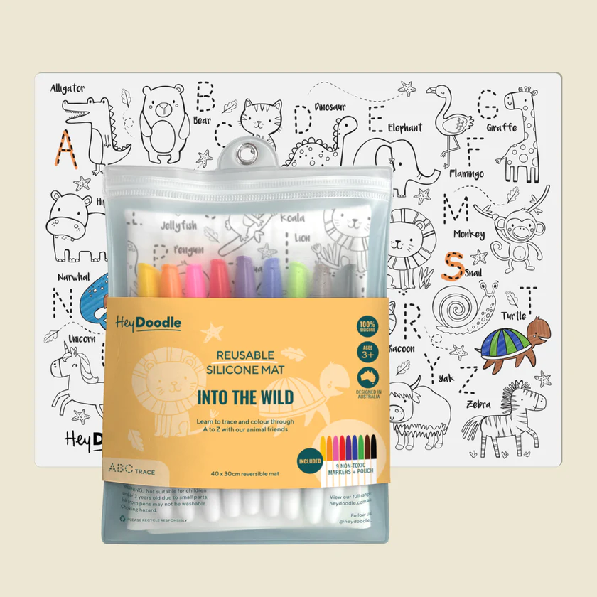 HEY DOODLE - REUSABLE COLOURING SILICONE MAT | IN TO THE WILD
