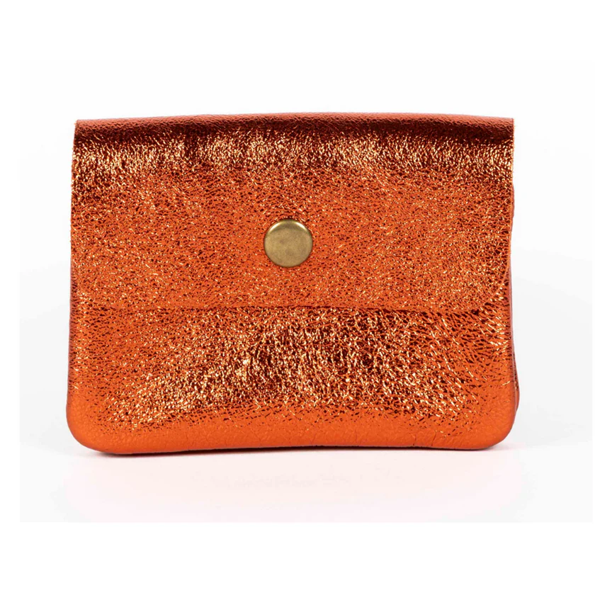 MAISON FANLI - COIN PURSE | METALLIC BURNT ORANGE