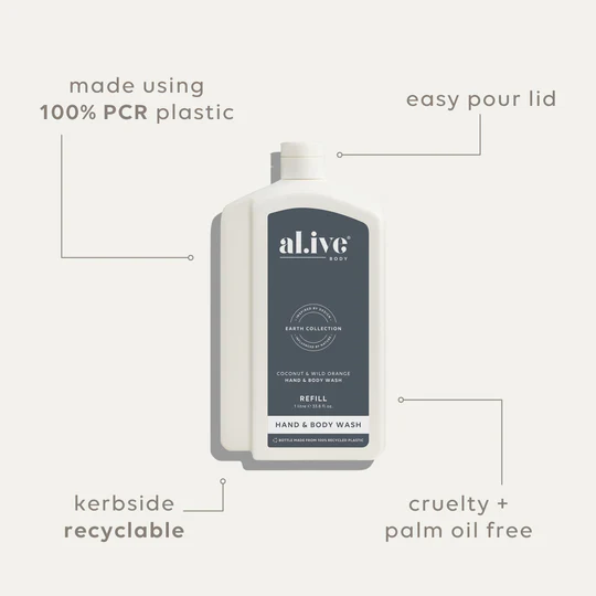 AL.IVE BODY - WASH REFILL | COCONUT & WILD ORANGE 1L