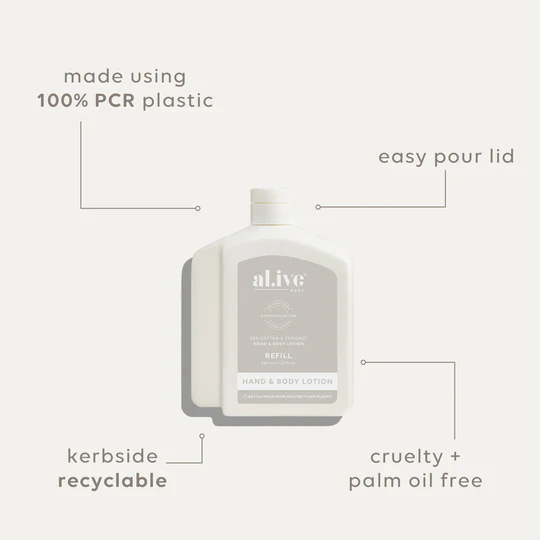 AL.IVE BODY - LOTION REFILL | SEA COTTON & COCONUT