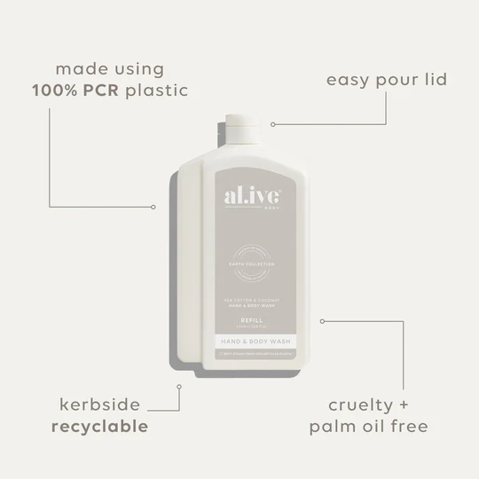 AL.IVE BODY - WASH REFILL | SEA COTTON & COCONUT 1L