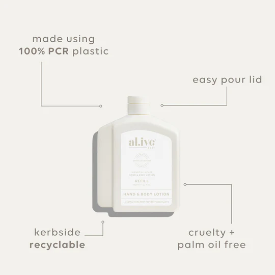 AL.IVE BODY - LOTION REFILL | MANGO & LYCHEE 650ML