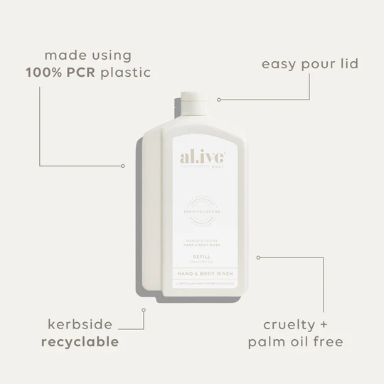 AL.IVE BODY - WASH REFILL | MANGO & LYCHEE 1L