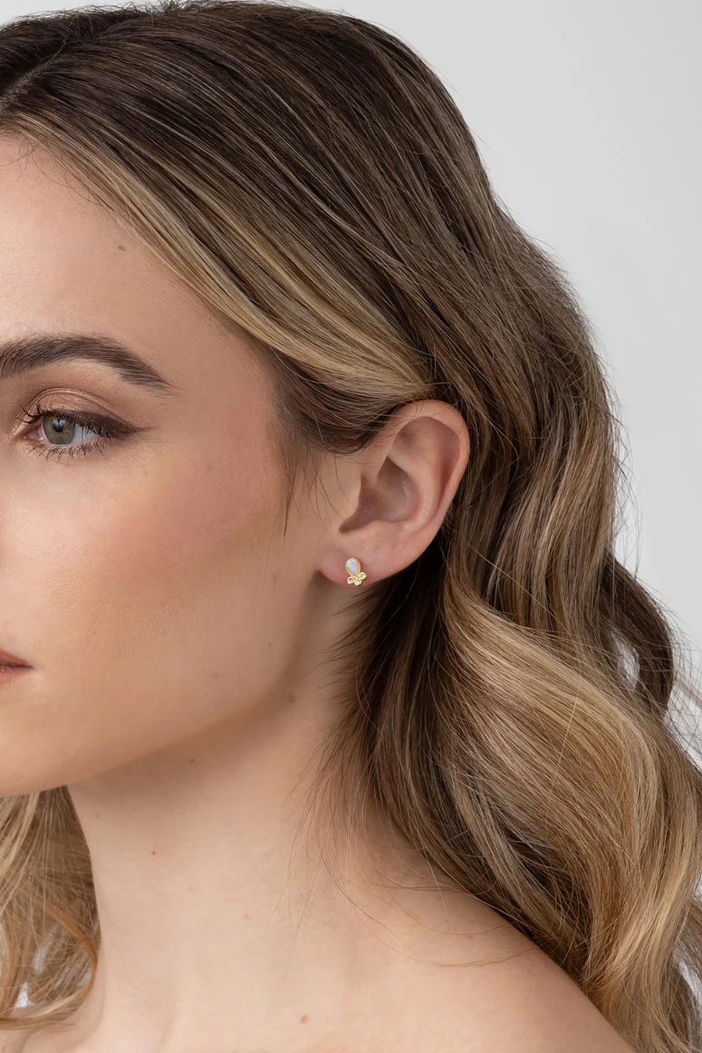 LIBERTE` | LUCY GOLD PINK EARRING